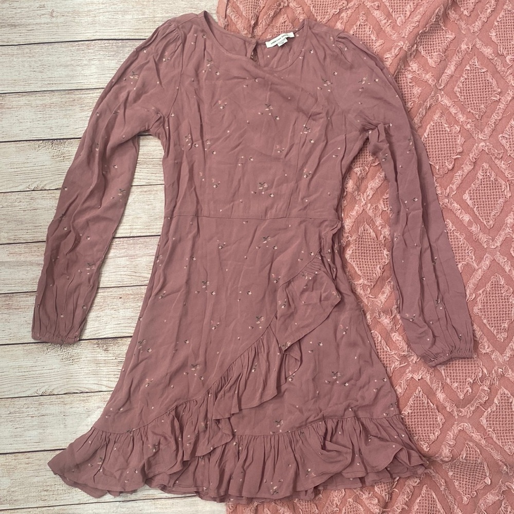 NWOT American Eagle Long Sleeve Floral Mini Dress Size XS